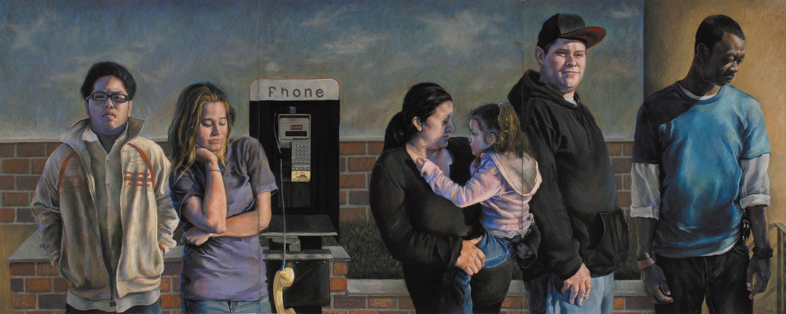 By the Hour, pastel on paper, 4 x 10 feet