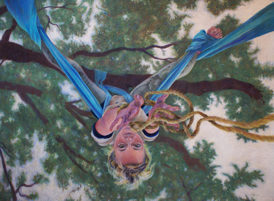 "Catfish", Pastel on paper, 36 x 48 inches