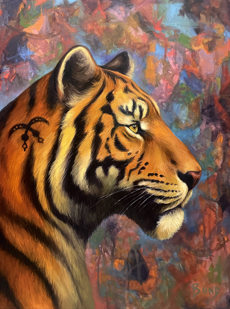 "Courage Over Fear", oil on canvas, 24 x 18 inches