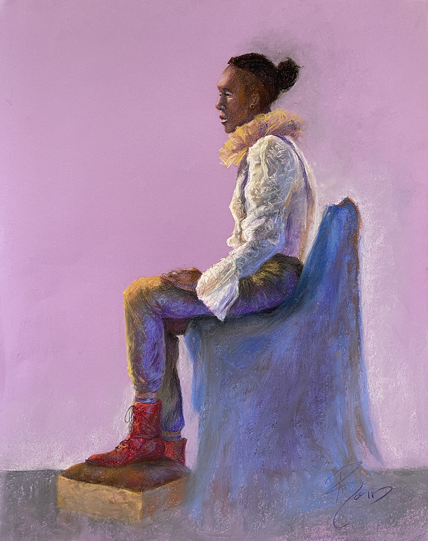 "Lone", pastel on paper, 24 x 18 inches