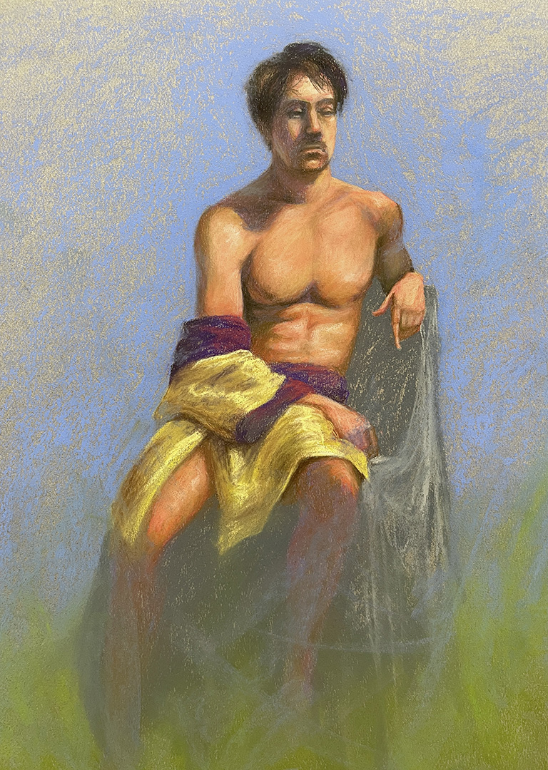 "Roberto", pastel on paper, 24 x 18 inches