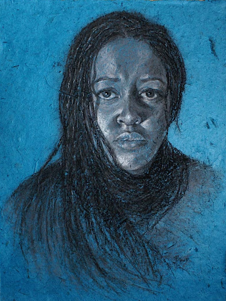 "Separation", pastel and charcoal on Salago paper, 18 x 24 inches