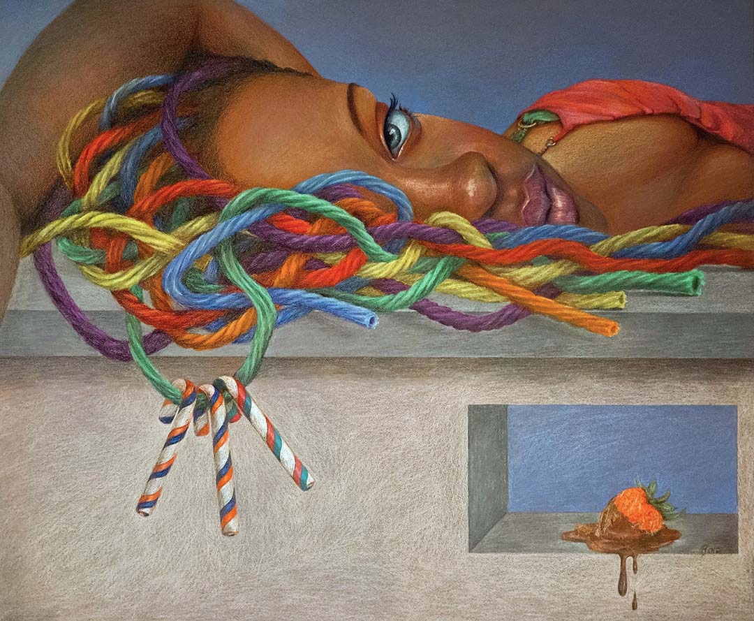 "Tainted Love", colored pencil on paper, 20 x 24 inches