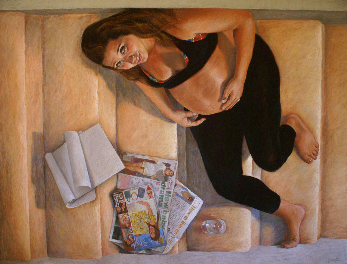 "The Heir of Our Generation", pastel on paper, 44 x 58 inches