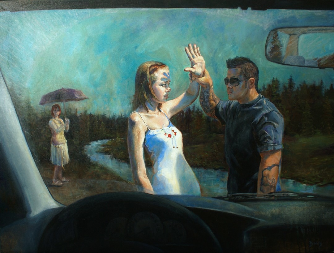 "The Retrospective", oil on canvas, 36 x 48 inches