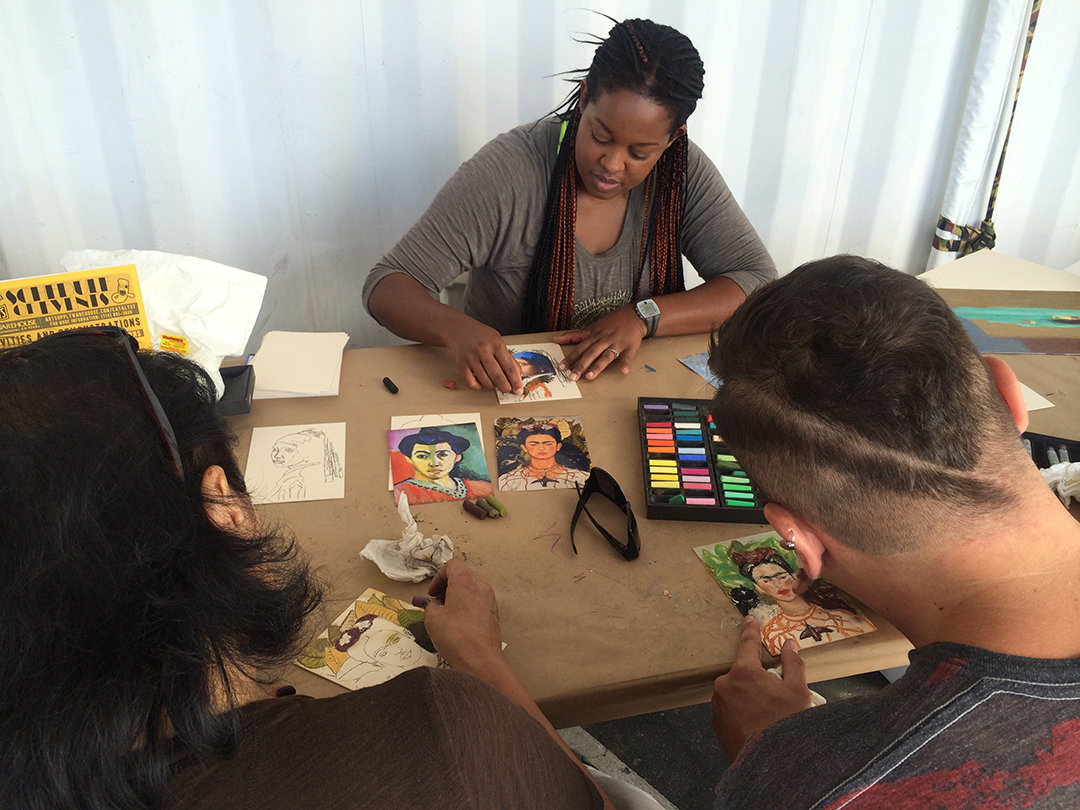 Art Supply Warehouse Canson Demo with pastels - October 26, 2014 canson demo asw (2)