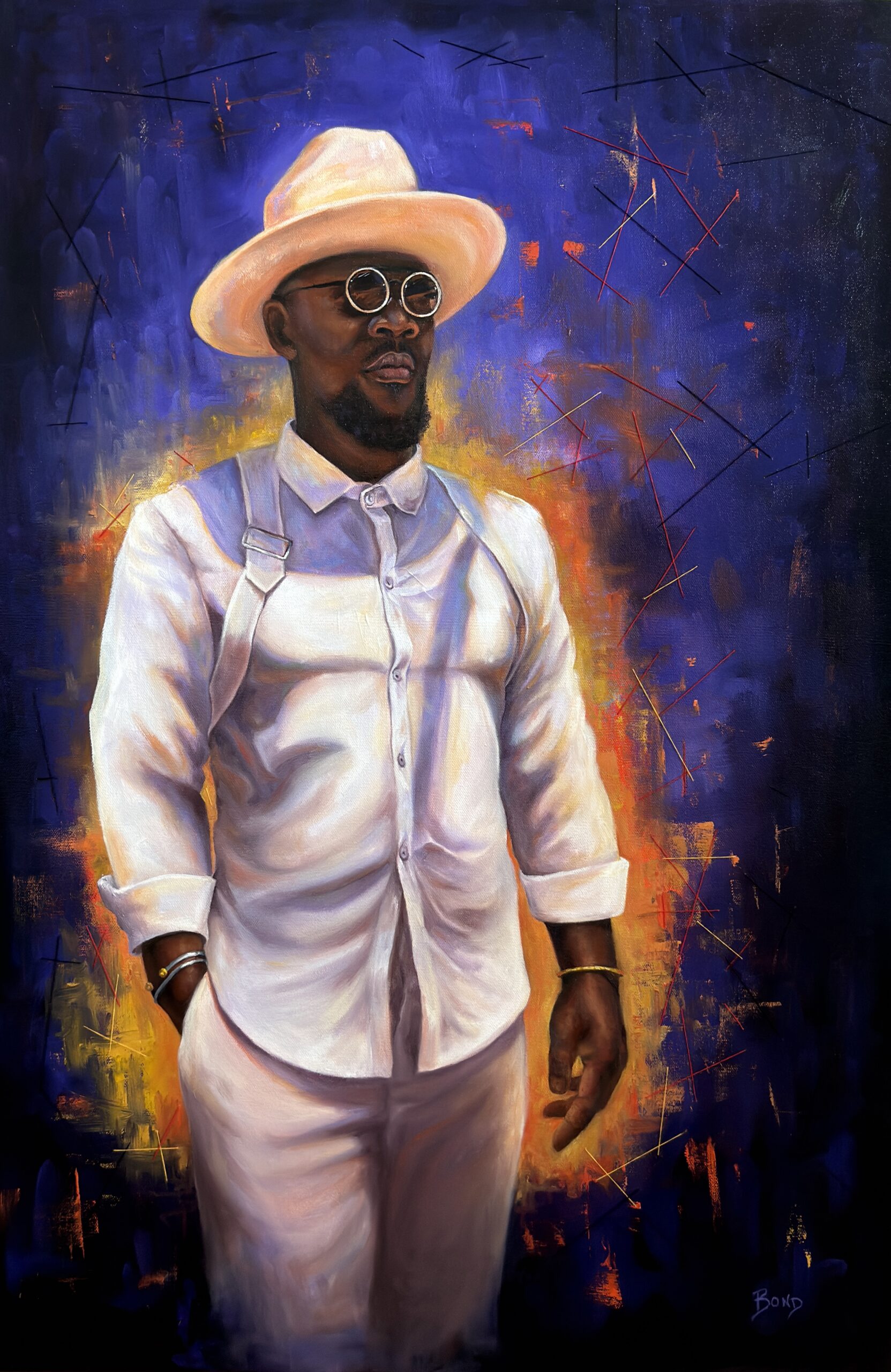 "Threaded", 36 x 24 inches, Oil on canvas