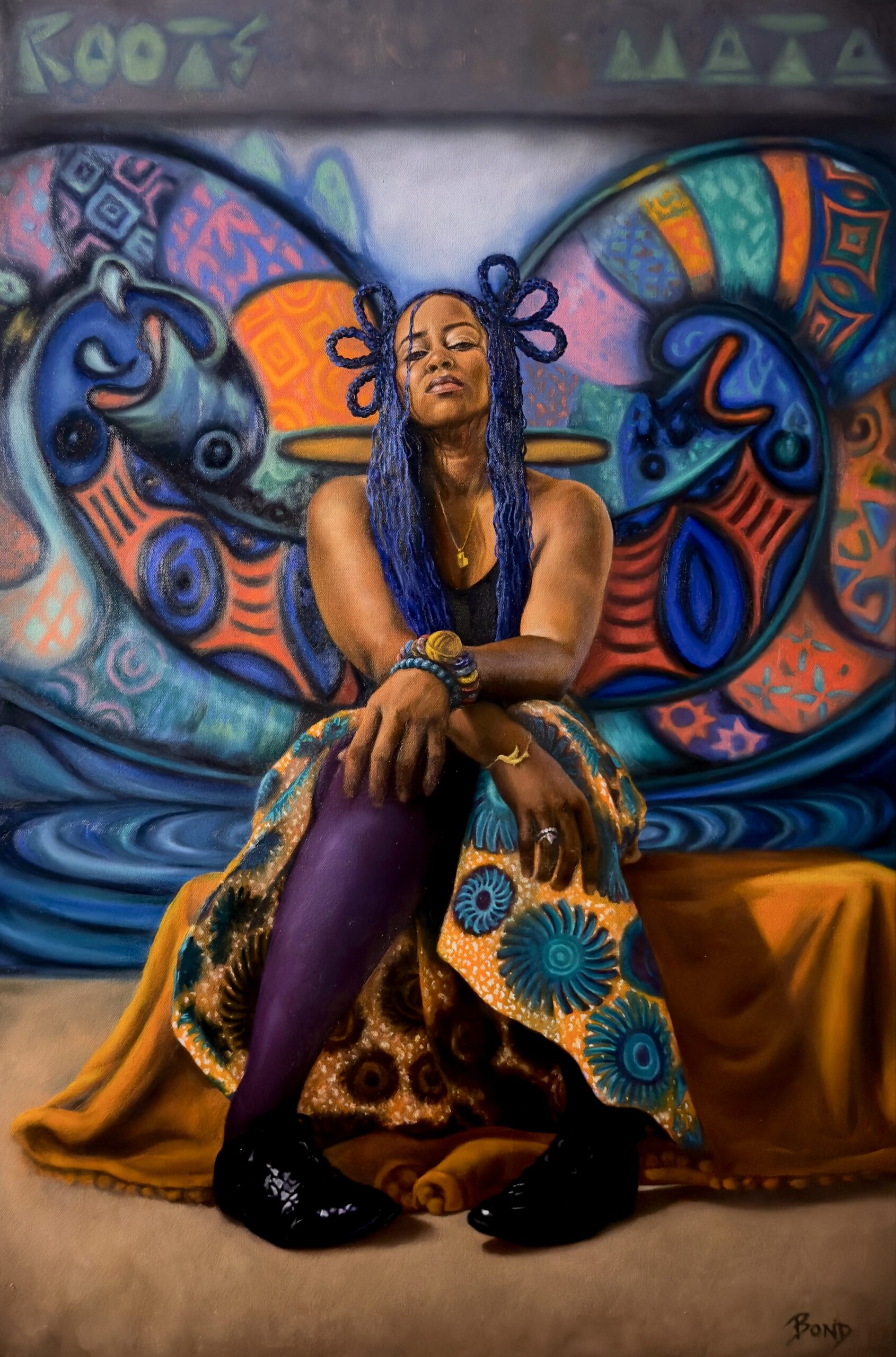 "I Am Not My Hair", 36 x 24 inches, oil on canvas